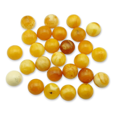 Baltic amber milky cabochon fi 8 mm 1 pc Baltic amber milky cabochon fi 8 mm 1 pc