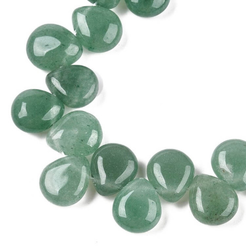 Awenturyn zielony koralik łezka z dziurką 12x10 mm 4 szt. Awenturyn zielony koralik łezka z dziurką 12x10 mm 4 szt.
