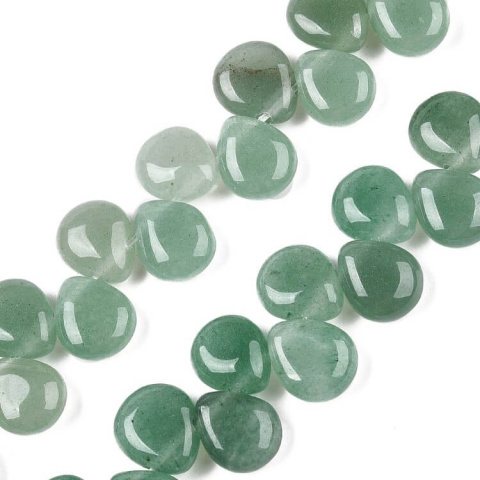 Awenturyn zielony koralik łezka z dziurką 12x10 mm 4 szt. Awenturyn zielony koralik łezka z dziurką 12x10 mm 4 szt.