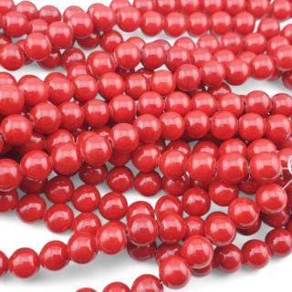 Jade red sphere 8 mm 10 pcs