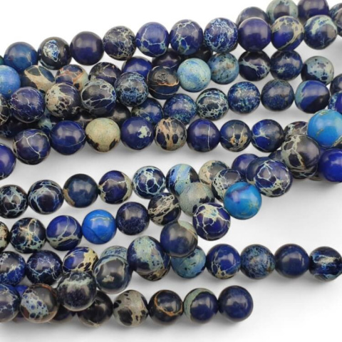 Imperial jasper blue ball 8 mm cord Imperial jasper blue ball 8 mm cord