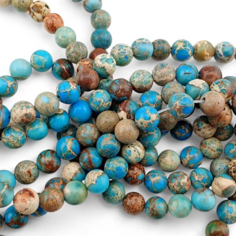 Imperial jasper blue sphere 8 mm 10 pcs Imperial jasper blue sphere 8 mm 10 pcs