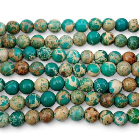Imperial jasper green ball 10 mm cord Imperial jasper green ball 10 mm cord