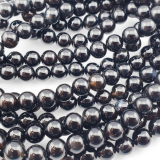Onyx black agate ball 8 mm cord