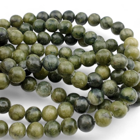 Serpentynit - antygoryt kula 8 mm sznur Serpentynit - antygoryt kula 8 mm sznur