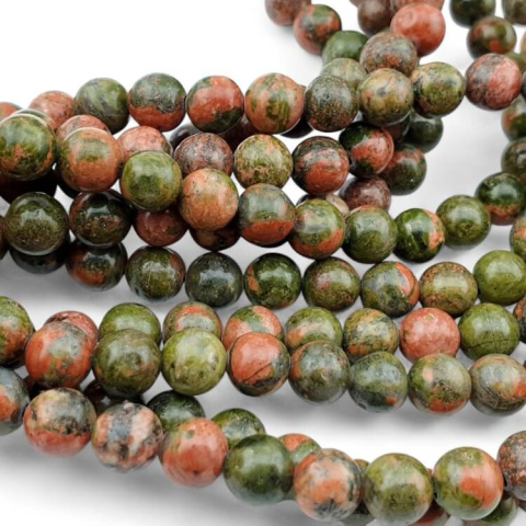 Unakite ball 8 mm strand Unakite ball 8 mm strand
