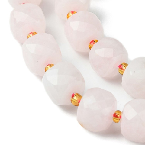 Pink quartz faceted cube bead with hole 8x8 mm 4 pcs. Pink quartz faceted cube bead with hole 8x8 mm 4 pcs.