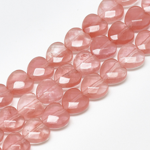 Glass faceted heart with hole 10x10 mm 2 pcs Glass faceted heart with hole 10x10 mm 2 pcs
