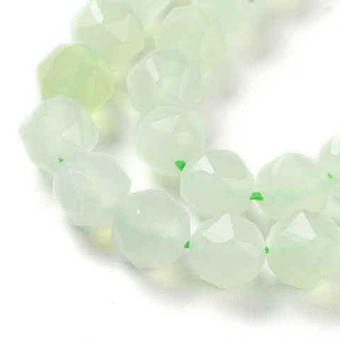 Jadeit seledynowy kula fasetowana z dziurką 7-8 mm 4 szt. Jadeit seledynowy kula fasetowana z dziurką 7-8 mm 4 szt.