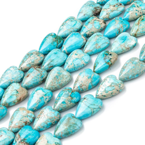 Imperial jasper blue heart with hole 20x15 mm 1 pc Imperial jasper blue heart with hole 20x15 mm 1 pc