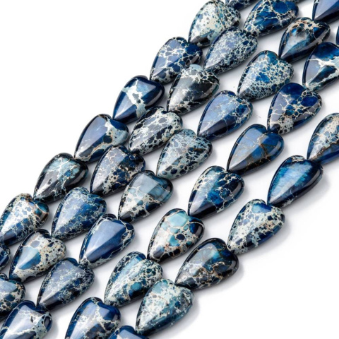 Imperial jasper blue heart with hole 20x15 mm 1 pc. Imperial jasper blue heart with hole 20x15 mm 1 pc.