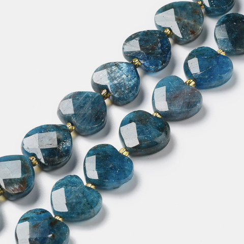 Apatite faceted heart with hole 11-12 mm 2 pcs. Apatite faceted heart with hole 11-12 mm 2 pcs.