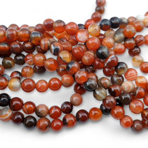 Brown agate ball 6 mm cord Brown agate ball 6 mm cord