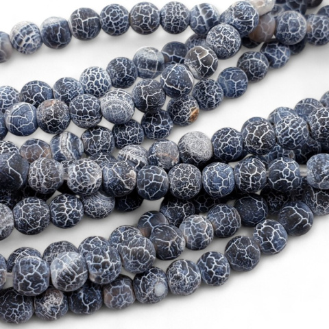 Agate weathered graphite ball 6 mm 20 pcs Agate weathered graphite ball 6 mm 20 pcs