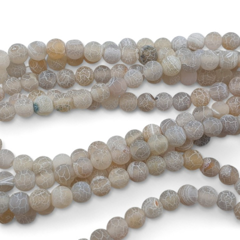 Weathered agate grey ball 6 mm 20 pcs Weathered agate grey ball 6 mm 20 pcs