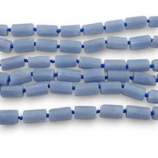 Angelite irregular cylinder matt 11-13 mm 2 pcs.
