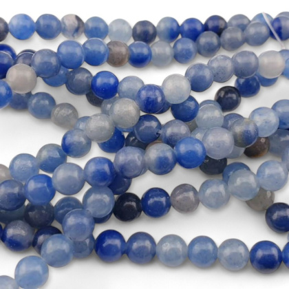 Aventurine blue ball 6 mm cord