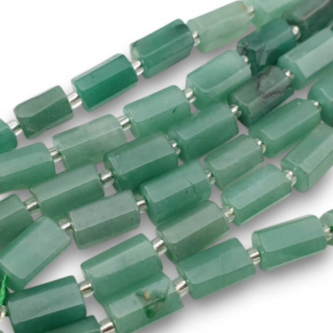 Awenturyn zielony walec nieregularny 8-12 mm 2 szt Awenturyn zielony walec nieregularny 8-12 mm 2 szt