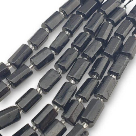Czarny turmalin walec nieregularny 9-14 mm 2 szt Czarny turmalin walec nieregularny 9-14 mm 2 szt