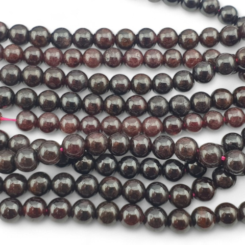 Garnet ball 6 mm strand Garnet ball 6 mm strand