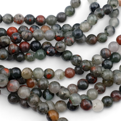African bloodstone ball 6 mm strand African bloodstone ball 6 mm strand