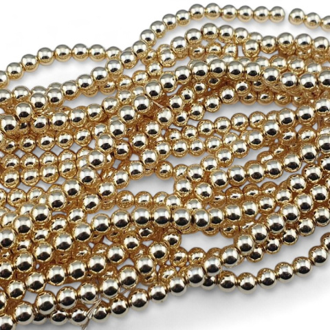 Hematite light gold ball 6 mm strand Hematite light gold ball 6 mm strand