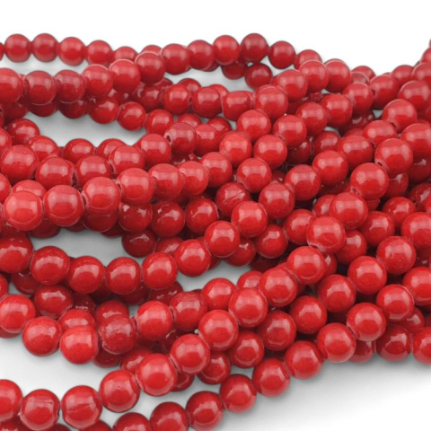 Red jade ball 6 mm strand Red jade ball 6 mm strand