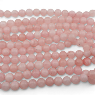 Jadeite pink opal ball 6 mm cord