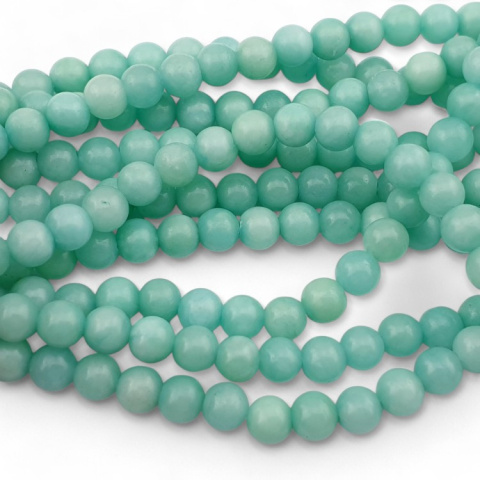 Jade in the colour of amazonite ball 6 mm 20 pcs Jade in the colour of amazonite ball 6 mm 20 pcs