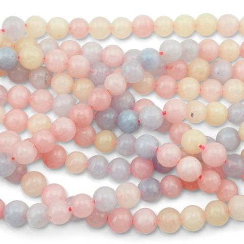 Jade in the colour of morganite ball 6 mm 20 pcs Jade in the colour of morganite ball 6 mm 20 pcs