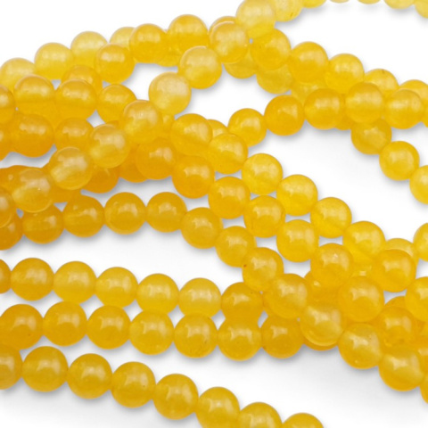 Yellow jade ball 6 mm strand Yellow jade ball 6 mm strand