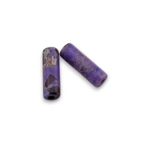 Jaspis cesarski blue violet walec 13x4 mm 2 szt Jaspis cesarski blue violet walec 13x4 mm 2 szt