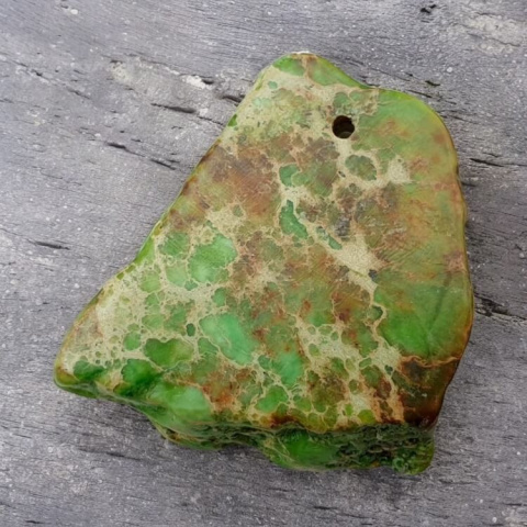 Imperial jasper slice with hole 31x27 mm no. 102 Imperial jasper slice with hole 31x27 mm no. 102