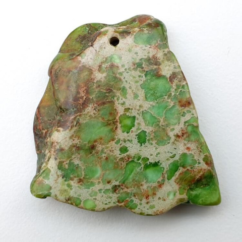 Imperial jasper slice with hole 31x27 mm no. 102 Imperial jasper slice with hole 31x27 mm no. 102