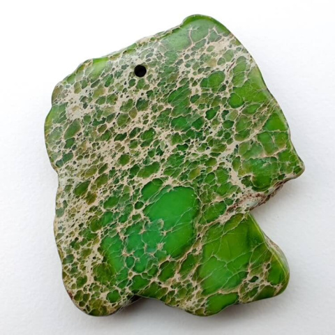 Imperial jasper slice with hole 36x31 mm no 94 Imperial jasper slice with hole 36x31 mm no 94