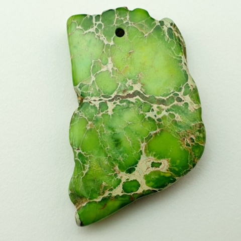 Imperial jasper slice with hole 37x24 mm no 78 Imperial jasper slice with hole 37x24 mm no 78