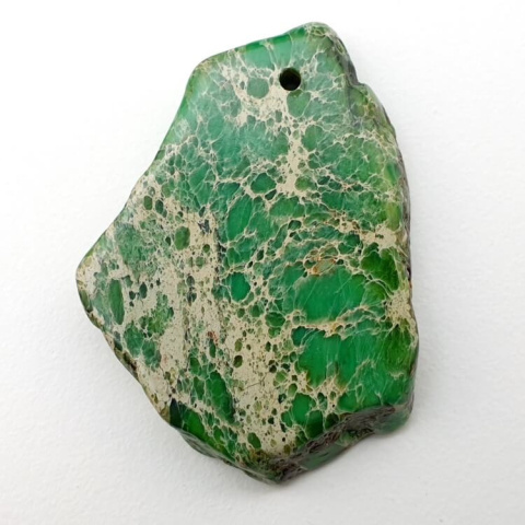 Imperial jasper slice with hole 37x26 mm no. 81 Imperial jasper slice with hole 37x26 mm no. 81