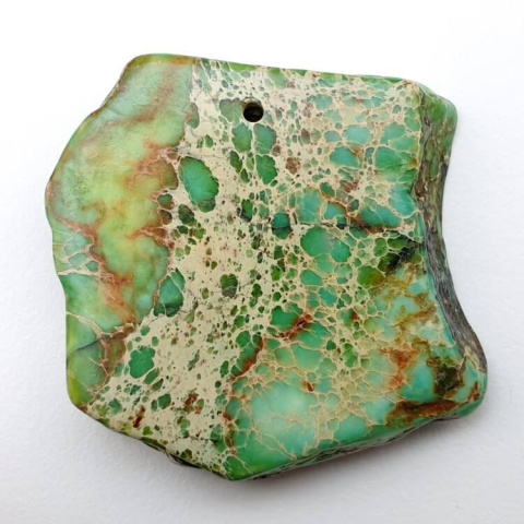 Imperial jasper slice with hole 37x34 mm no 93 Imperial jasper slice with hole 37x34 mm no 93