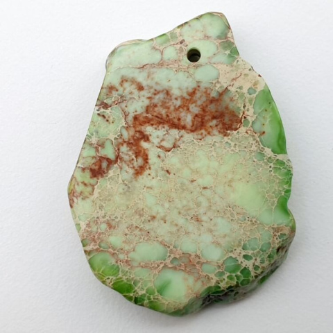 Imperial jasper slice with hole 38x28 mm no 95 Imperial jasper slice with hole 38x28 mm no 95