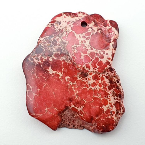 Imperial jasper slice with hole 38x31 mm no 154 Imperial jasper slice with hole 38x31 mm no 154