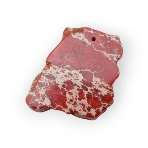 Jaspis cesarski plaster z dziurką 38x32 mm nr 127 Jaspis cesarski plaster z dziurką 38x32 mm nr 127