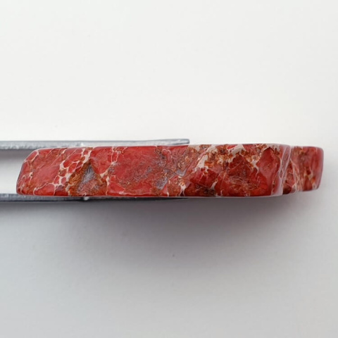 Jaspis cesarski plaster z dziurką 38x32 mm nr 127 Jaspis cesarski plaster z dziurką 38x32 mm nr 127