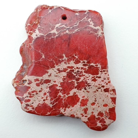 Jaspis cesarski plaster z dziurką 38x32 mm nr 127 Jaspis cesarski plaster z dziurką 38x32 mm nr 127