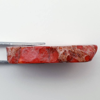 Imperial jasper slice with hole 39x23 mm no 142