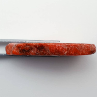 Imperial jasper slice with hole 39x26 mm no 125