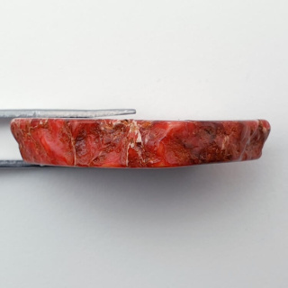 Imperial jasper slice with hole 39x27 mm no 129