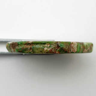 Imperial jasper slice with hole 39x32 mm no 82