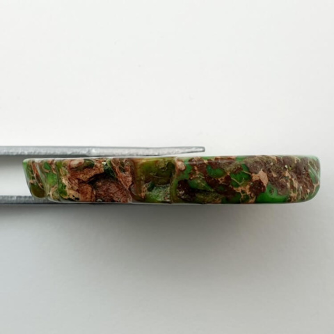 Imperial jasper slice with hole 39x32 mm no 86 Imperial jasper slice with hole 39x32 mm no 86