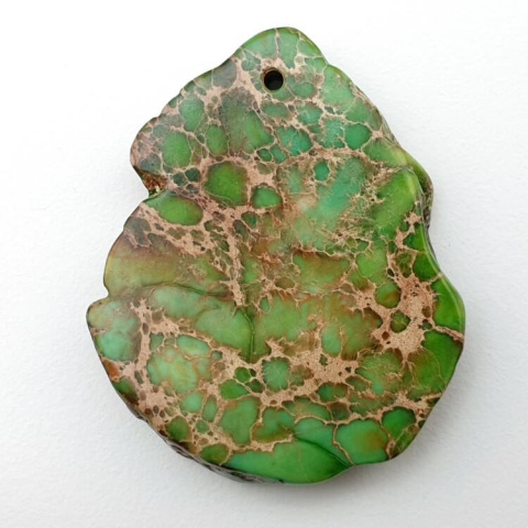 Imperial jasper slice with hole 39x32 mm no 86 Imperial jasper slice with hole 39x32 mm no 86
