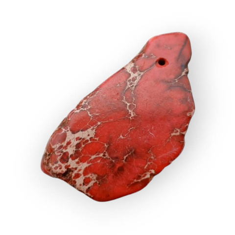 Imperial jasper slice with hole 40x22 mm no 136 Imperial jasper slice with hole 40x22 mm no 136